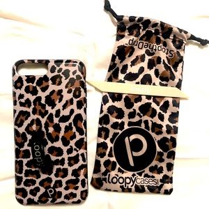 Loopy Case iPhone 8plus Leopard case w/extra loop